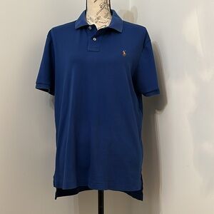 POLO Ralph Lauren Collared Shirt Prima soft touch Navy short sleeve Size Large